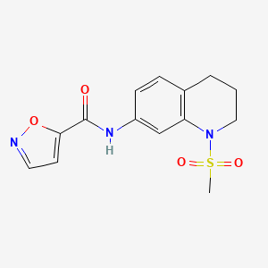 N-(1-(methylsulfonyl)-1,2,3,4-tetrahydroquinolin-7-yl)isoxazole-5-carboxamide