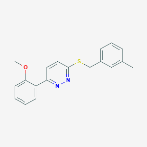 molecular formula C19H18N2OS B2395888 3-(2-甲氧基苯基)-6-((3-甲基苄基)硫代)哒嗪 CAS No. 896044-30-7