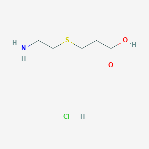 molecular formula C6H14ClNO2S B2395901 3-(2-Aminoethylsulfanyl)butanoic acid;hydrochloride CAS No. 1909316-03-5