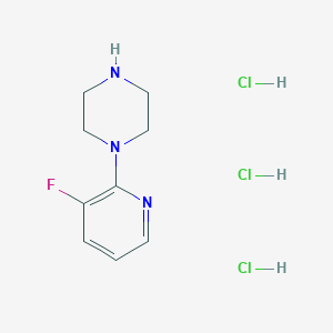 molecular formula C9H15Cl3FN3 B2395904 1-(3-Fluoropyridin-2-yl)piperazine trihydrochloride CAS No. 1707361-54-3