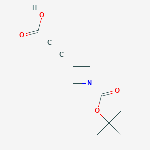3-{1-[(Tert-butoxy)carbonyl]azetidin-3-yl}prop-2-ynoic acid