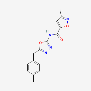 3-methyl-N-(5-(4-methylbenzyl)-1,3,4-oxadiazol-2-yl)isoxazole-5-carboxamide