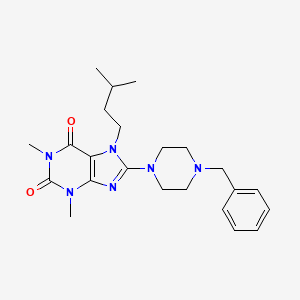 8-(4-benzylpiperazin-1-yl)-7-isopentyl-1,3-dimethyl-1H-purine-2,6(3H,7H)-dione