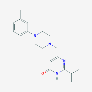 molecular formula C19H26N4O B2395930 6-{[4-(3-methylphenyl)piperazin-1-yl]methyl}-2-(propan-2-yl)-3,4-dihydropyrimidin-4-one CAS No. 1340944-99-1