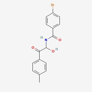 molecular formula C16H14BrNO3 B2395932 4-bromo-N-[1-hydroxy-2-(4-methylphenyl)-2-oxoethyl]benzamide CAS No. 867137-63-1