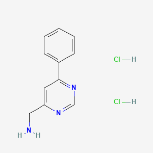 molecular formula C11H13Cl2N3 B2395939 (6-Phenylpyrimidin-4-yl)methanamine dihydrochloride CAS No. 2177060-45-4