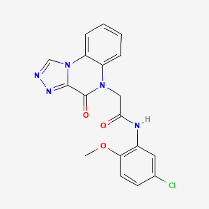 molecular formula C18H14ClN5O3 B2395943 N-(5-chloro-2-methoxyphenyl)-2-(4-oxo[1,2,4]triazolo[4,3-a]quinoxalin-5(4H)-yl)acetamide CAS No. 1358309-31-5