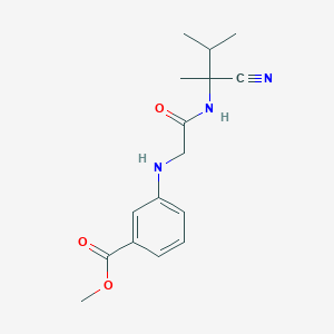 molecular formula C16H21N3O3 B2395948 Methyl 3-({[(1-cyano-1,2-dimethylpropyl)carbamoyl]methyl}amino)benzoate CAS No. 1197507-40-6