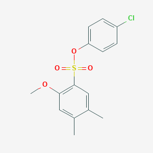 molecular formula C15H15ClO4S B2395951 (4-Chlorophenyl) 2-methoxy-4,5-dimethylbenzenesulfonate CAS No. 2305492-27-5