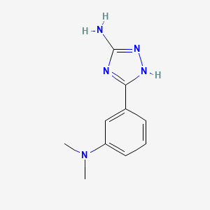 molecular formula C10H13N5 B2395984 5-[3-(dimethylamino)phenyl]-4H-1,2,4-triazol-3-amine CAS No. 910443-59-3