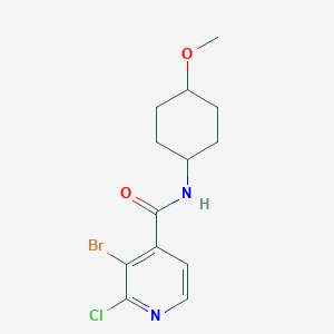 molecular formula C13H16BrClN2O2 B2396000 3-Bromo-2-chloro-N-(4-methoxycyclohexyl)pyridine-4-carboxamide CAS No. 2224458-61-9