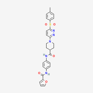 molecular formula C28H27N5O5S B2396012 N-(4-(furan-2-carboxamido)phenyl)-1-(6-tosylpyridazin-3-yl)piperidine-4-carboxamide CAS No. 1358042-85-9