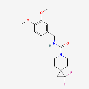 molecular formula C17H22F2N2O3 B2396029 N-(3,4-dimethoxybenzyl)-1,1-difluoro-6-azaspiro[2.5]octane-6-carboxamide CAS No. 2310098-24-7