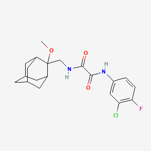 N1-(3-chloro-4-fluorophenyl)-N2-(((1R,3S,5r,7r)-2-methoxyadamantan-2-yl)methyl)oxalamide
