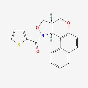 molecular formula C19H15NO3S B2396084 3a,11c-dihydro-3H-benzo[5,6]chromeno[4,3-c]isoxazol-1(4H)-yl(2-thienyl)methanone CAS No. 317833-17-3