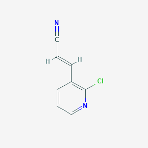 molecular formula C8H5ClN2 B2396087 3-(2-氯吡啶-3-基)丙-2-烯腈，E/Z 混合物 CAS No. 2096443-31-9