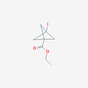 molecular formula C8H11IO2 B2396143 Ethyl 3-iodobicyclo[1.1.1]pentane-1-carboxylate CAS No. 1936371-35-5