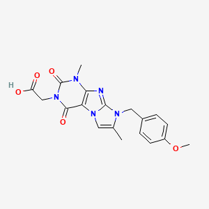 2-(8-(4-methoxybenzyl)-1,7-dimethyl-2,4-dioxo-1,2,4,8-tetrahydro-3H-imidazo[2,1-f]purin-3-yl)acetic acid