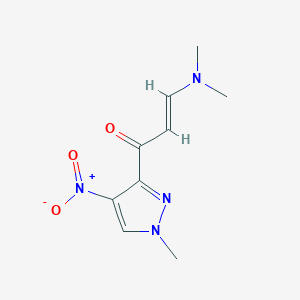 molecular formula C9H12N4O3 B2396163 (2Z)-3-(dimethylamino)-1-(1-methyl-4-nitro-1H-pyrazol-3-yl)prop-2-en-1-one CAS No. 1001500-83-9