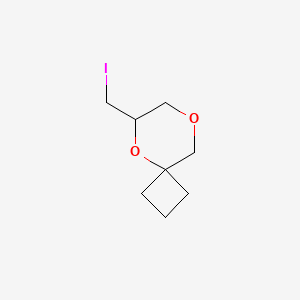 molecular formula C8H13IO2 B2396165 6-(Iodomethyl)-5,8-dioxaspiro[3.5]nonane CAS No. 2169583-65-5