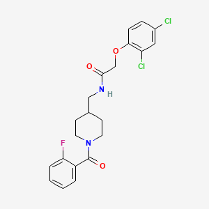 2-(2,4-dichlorophenoxy)-N-((1-(2-fluorobenzoyl)piperidin-4-yl)methyl)acetamide