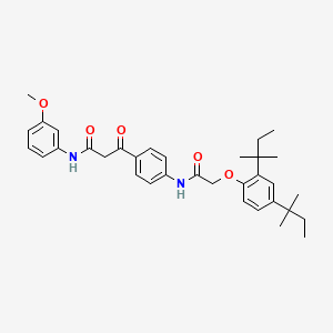 molecular formula C34H42N2O5 B2396172 3-(4-(2-(2,4-di-tert-pentylphenoxy)acetamido)phenyl)-N-(3-methoxyphenyl)-3-oxopropanamide CAS No. 313494-33-6