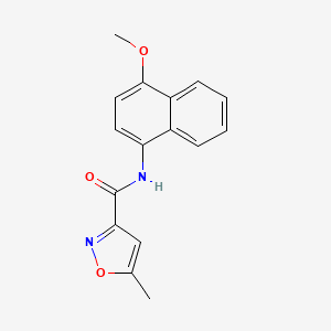 molecular formula C16H14N2O3 B2396211 N-(4-methoxynaphthalen-1-yl)-5-methylisoxazole-3-carboxamide CAS No. 941903-46-4
