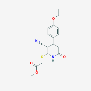 Ethyl {[3-cyano-4-(4-ethoxyphenyl)-6-oxo-1,4,5,6-tetrahydropyridin-2-yl]sulfanyl}acetate