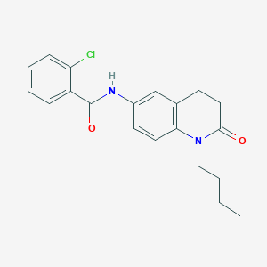 molecular formula C20H21ClN2O2 B2396218 N-(1-butyl-2-oxo-1,2,3,4-tetrahydroquinolin-6-yl)-2-chlorobenzamide CAS No. 954684-50-5