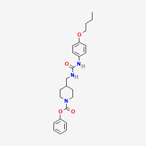 Phenyl 4-((3-(4-butoxyphenyl)ureido)methyl)piperidine-1-carboxylate