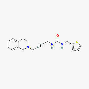 molecular formula C19H21N3OS B2396228 1-(4-(3,4-dihydroisoquinolin-2(1H)-yl)but-2-yn-1-yl)-3-(thiophen-2-ylmethyl)urea CAS No. 1351608-63-3