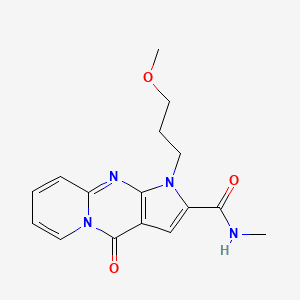 molecular formula C16H18N4O3 B2396234 1-(3-methoxypropyl)-N-methyl-4-oxo-1,4-dihydropyrido[1,2-a]pyrrolo[2,3-d]pyrimidine-2-carboxamide CAS No. 900899-69-6