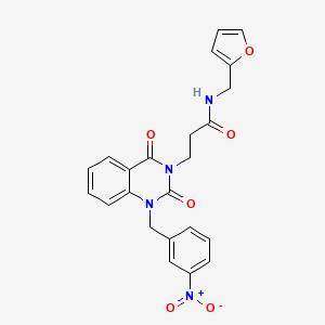 molecular formula C23H20N4O6 B2396236 N-(2-furylmethyl)-3-[1-(3-nitrobenzyl)-2,4-dioxo-1,4-dihydroquinazolin-3(2H)-yl]propanamide CAS No. 899788-21-7
