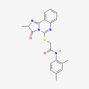 molecular formula C21H20N4O2S B2396237 N-(2,4-dimethylphenyl)-2-((2-methyl-3-oxo-2,3-dihydroimidazo[1,2-c]quinazolin-5-yl)thio)acetamide CAS No. 1008473-61-7