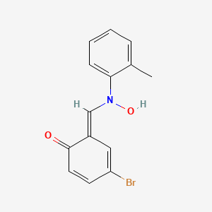 molecular formula C14H12BrNO2 B2396238 (Z)-N-(5-溴-2-羟基苄叉亚胺)-2-甲基苯胺氧化物 CAS No. 300559-63-1
