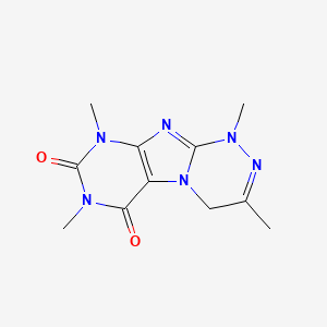 molecular formula C11H14N6O2 B2396240 1,3,7,9-tetramethyl-4H-purino[8,7-c][1,2,4]triazine-6,8-dione CAS No. 109967-22-8