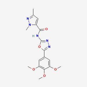 1,3-dimethyl-N-(5-(3,4,5-trimethoxyphenyl)-1,3,4-oxadiazol-2-yl)-1H-pyrazole-5-carboxamide