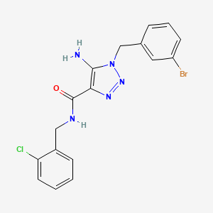 5-amino-1-(3-bromobenzyl)-N-(2-chlorobenzyl)-1H-1,2,3-triazole-4-carboxamide