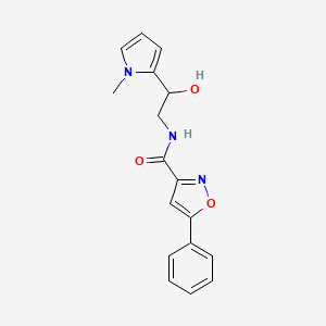 N-(2-hydroxy-2-(1-methyl-1H-pyrrol-2-yl)ethyl)-5-phenylisoxazole-3-carboxamide