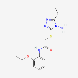 2-[(4-amino-5-ethyl-1,2,4-triazol-3-yl)sulfanyl]-N-(2-ethoxyphenyl)acetamide