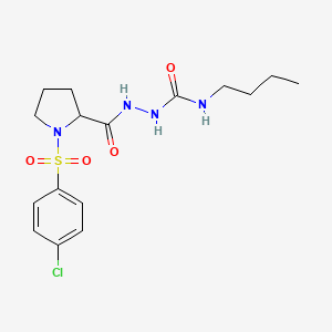 N-butyl-2-(1-((4-chlorophenyl)sulfonyl)pyrrolidine-2-carbonyl)hydrazinecarboxamide