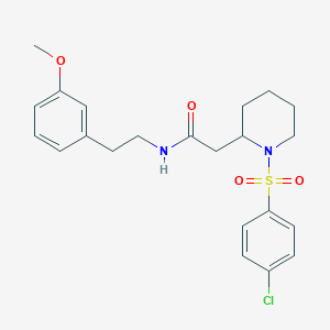2-(1-((4-chlorophenyl)sulfonyl)piperidin-2-yl)-N-(3-methoxyphenethyl)acetamide