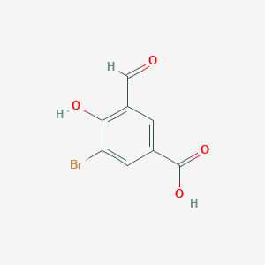 molecular formula C8H5BrO4 B2396300 3-Bromo-5-formyl-4-hydroxybenzoic acid CAS No. 2088869-55-8