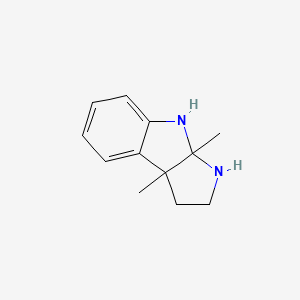 molecular formula C12H16N2 B2396303 3a,8a-Dimethyl-1,2,3,3a,8,8a-hexahydropyrrolo[2,3-b]indole CAS No. 30963-49-6