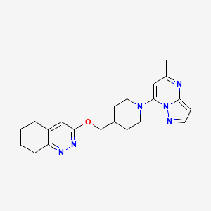 3-((1-(5-Methylpyrazolo[1,5-a]pyrimidin-7-yl)piperidin-4-yl)methoxy)-5,6,7,8-tetrahydrocinnoline