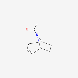 molecular formula C9H13NO B2396305 1-((1R,5S)-8-azabicyclo[3.2.1]oct-2-en-8-yl)ethanone CAS No. 1706275-69-5
