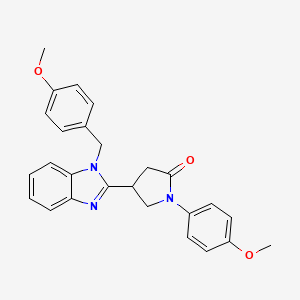 4-(1-(4-methoxybenzyl)-1H-benzo[d]imidazol-2-yl)-1-(4-methoxyphenyl)pyrrolidin-2-one