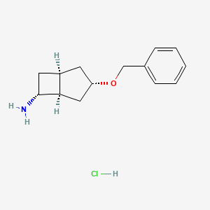 molecular formula C14H20ClNO B2396331 (1S,3S,5R,6R)-3-Phenylmethoxybicyclo[3.2.0]heptan-6-amine;hydrochloride CAS No. 2470279-99-1