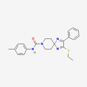 molecular formula C23H26N4OS B2396336 2-(ethylsulfanyl)-N~8~-(4-methylphenyl)-3-phenyl-1,4,8-triazaspiro[4.5]deca-1,3-diene-8-carboxamide CAS No. 1358630-47-3