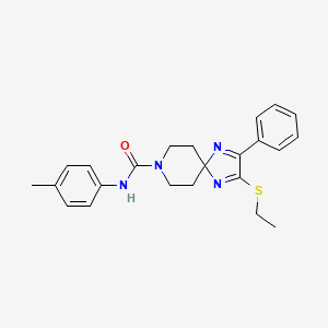 molecular formula C23H26N4OS B2396336 2-(乙基硫代)-N~8~-(4-甲苯基)-3-苯基-1,4,8-三氮杂螺[4.5]癸-1,3-二烯-8-甲酰胺 CAS No. 1358630-47-3